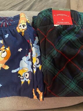Men’s XL Bluey Shorts & Lounge Plaid Pajama Pants - NWT
